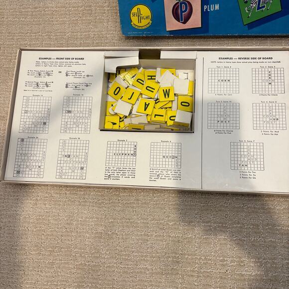 1958 Vintage Scrabble for Juniors board game Selchow & Righter Co - Picture 5 of 7